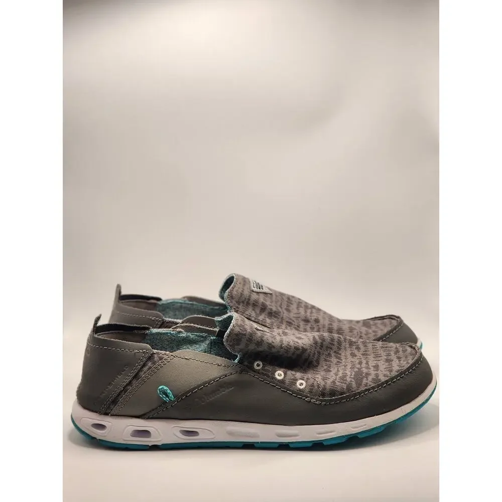 Mens 8.5W Columbia PFG Slip On Fishing Boat Shoes Bahama Vent Relaxed Gray/ Blue